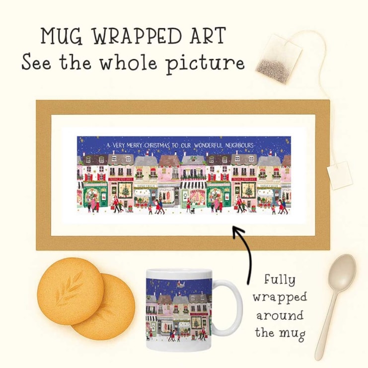Personalised Christmas Mug - Snowy Christmas Town