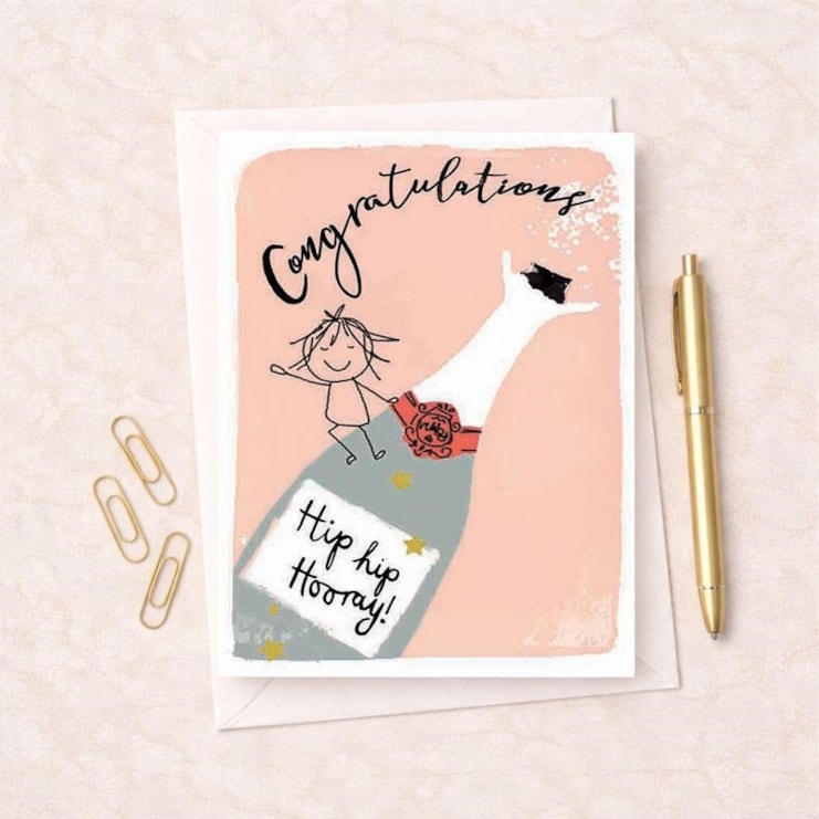 Congratulations Card - Congratulations Bottle Of Champagne Congratulations Card - Congratulations Bottle Of Champagne