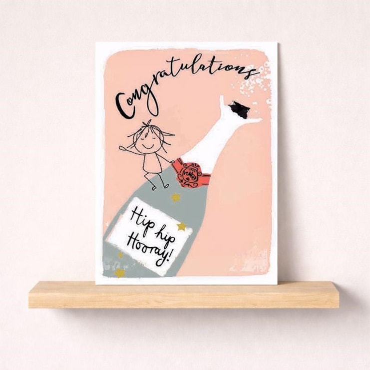 Congratulations Card - Congratulations Bottle Of Champagne