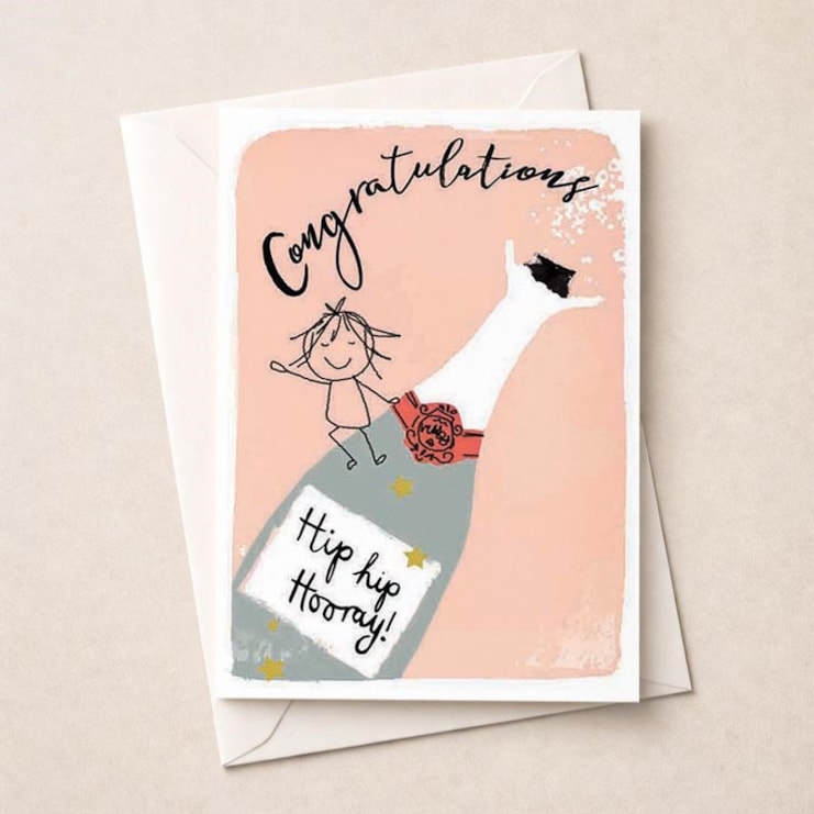 Congratulations Card - Congratulations Bottle Of Champagne