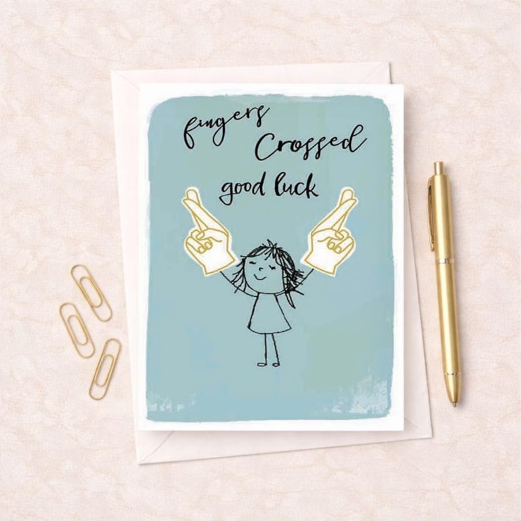 Good Luck Card - Fingers Crossed Good Luck
