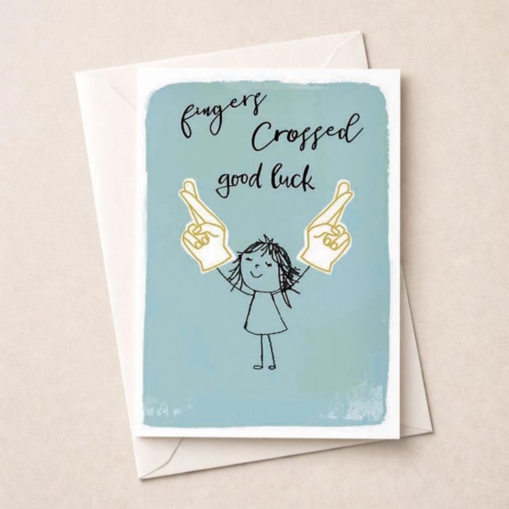 Good Luck Card - Fingers Crossed Good Luck