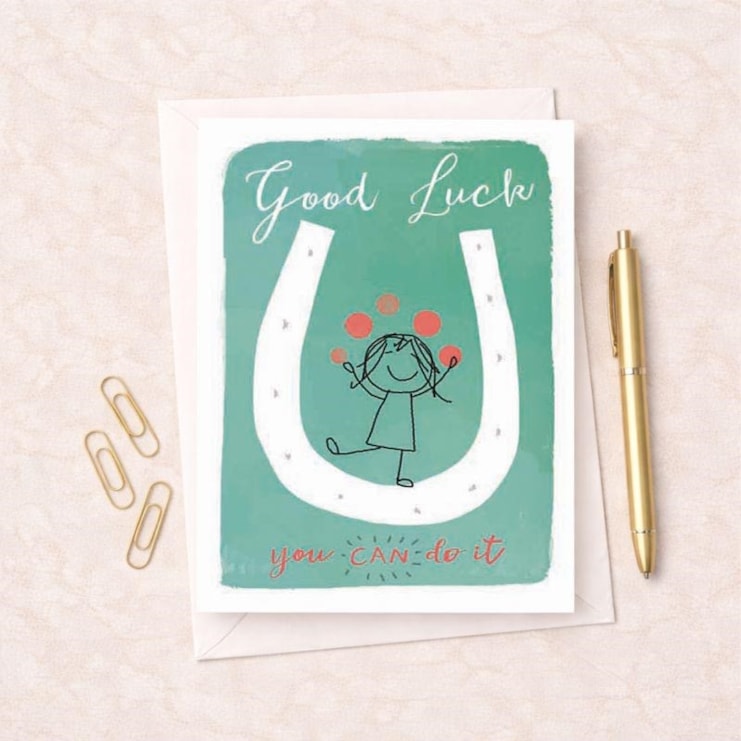 Good Luck Card - You Can Do It Horse Shoe