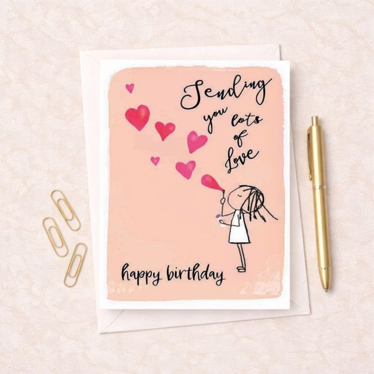 Birthday Card - Sending You Lots Of Love