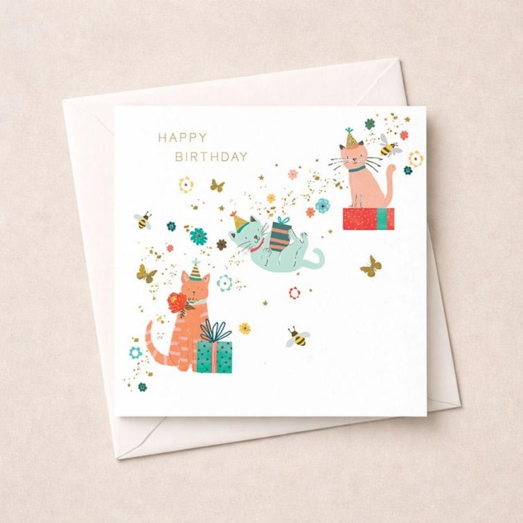 Birthday Card - Cute Cats