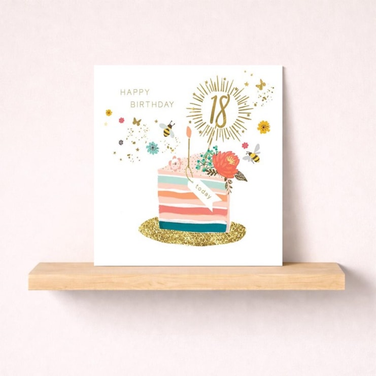 Age 18 Birthday Card - Slice Of Cake