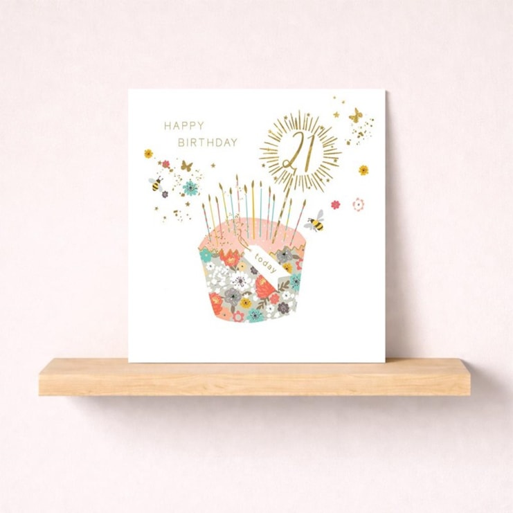 Age 21 Birthday Card - Cupcake