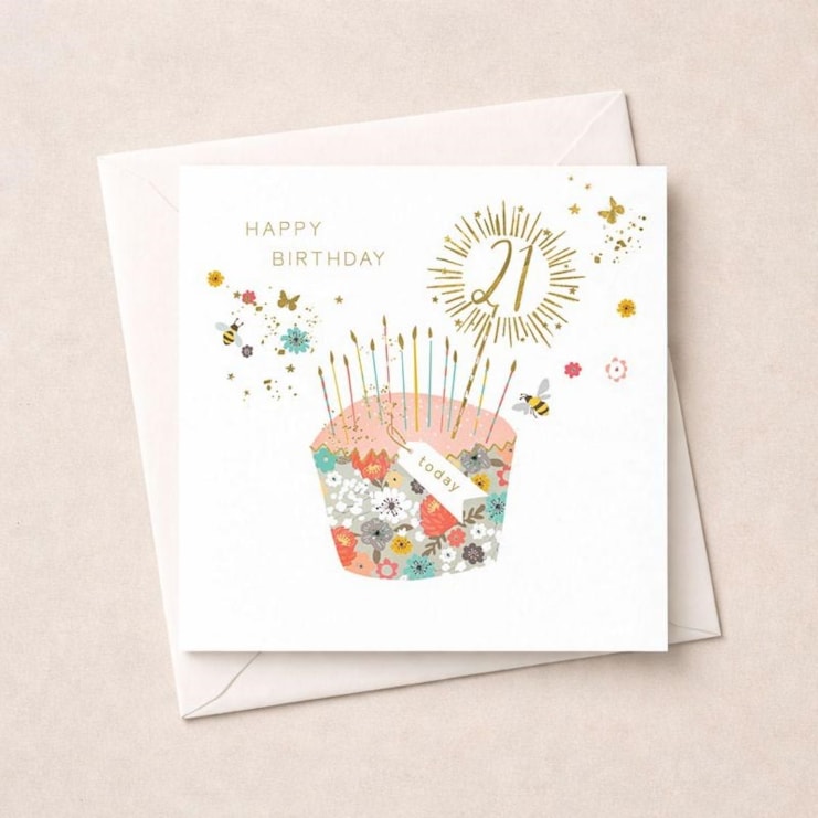 Age 21 Birthday Card - Cupcake Age 21 Birthday Card - Cupcake