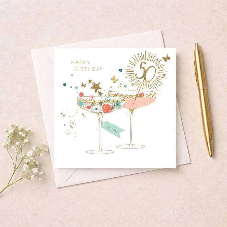 Age 50 Birthday Card - Cocktails Age 50 Birthday Card - Cocktails