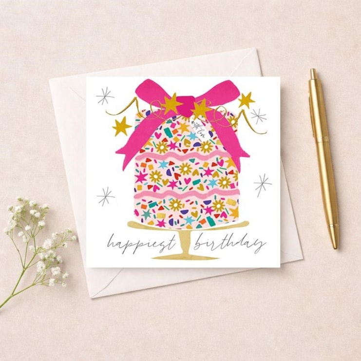 Birthday Card - Happiest Birthday Cake