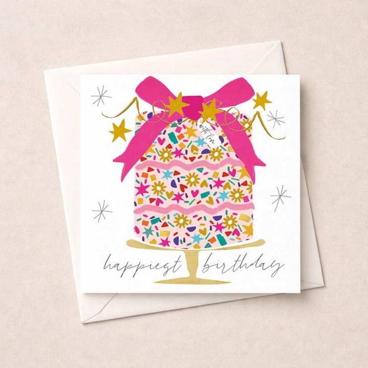 Birthday Card - Happiest Birthday Cake