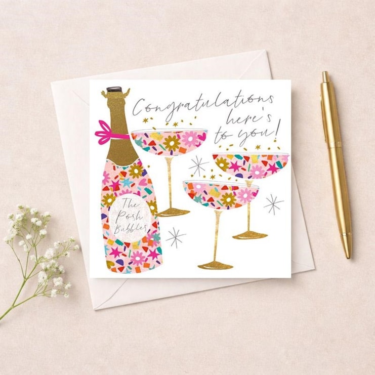 Congratulations Card - Champagne Toast Congratulations Card - Champagne Toast
