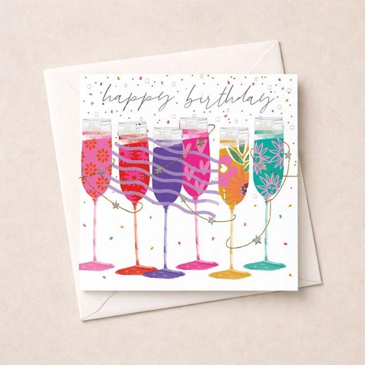 Birthday Card - Birthday Champagne Birthday Card - Birthday Champagne