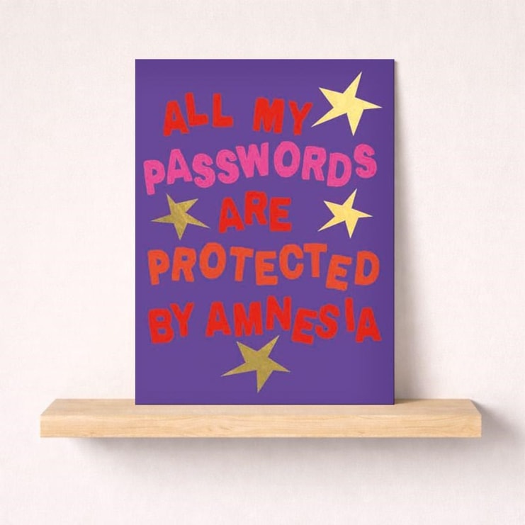 Open Card - All My Passwords Are Protected By Amnesia