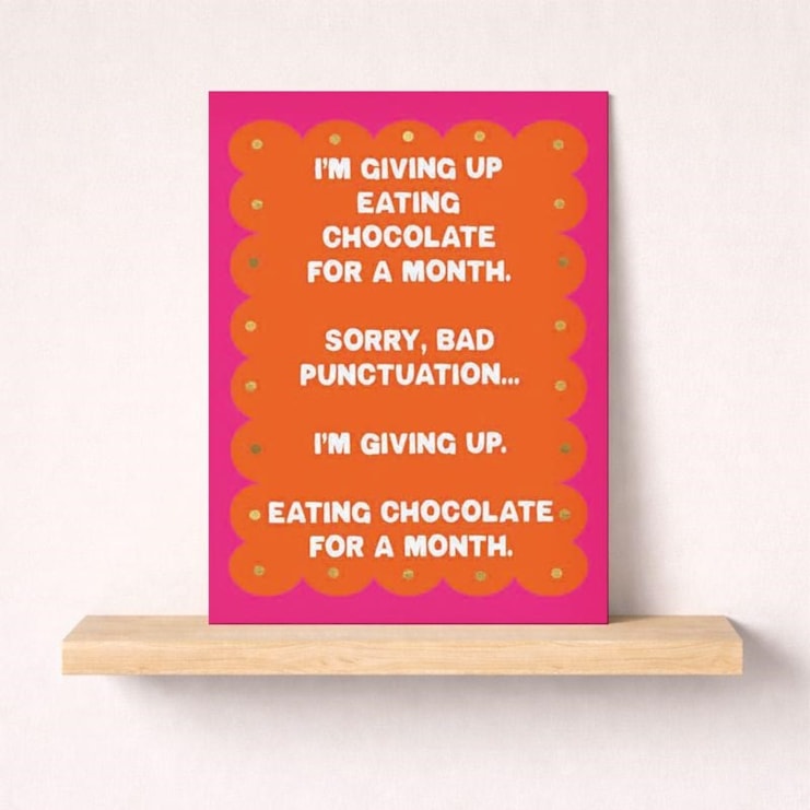 Open Card - Eating Chocolate For A Month Open Card - Eating Chocolate For A Month