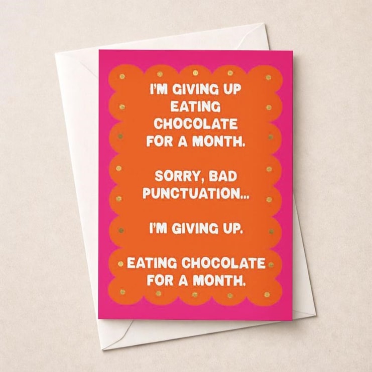 Open Card - Eating Chocolate For A Month