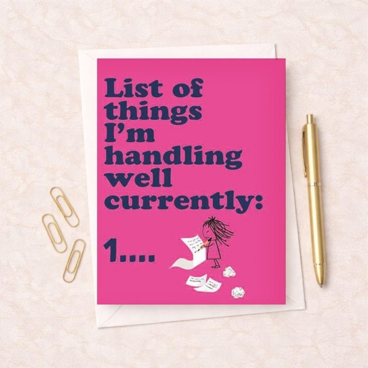 Open Card - List Of Things I'm Handling Well Open Card - List Of Things I'm Handling Well