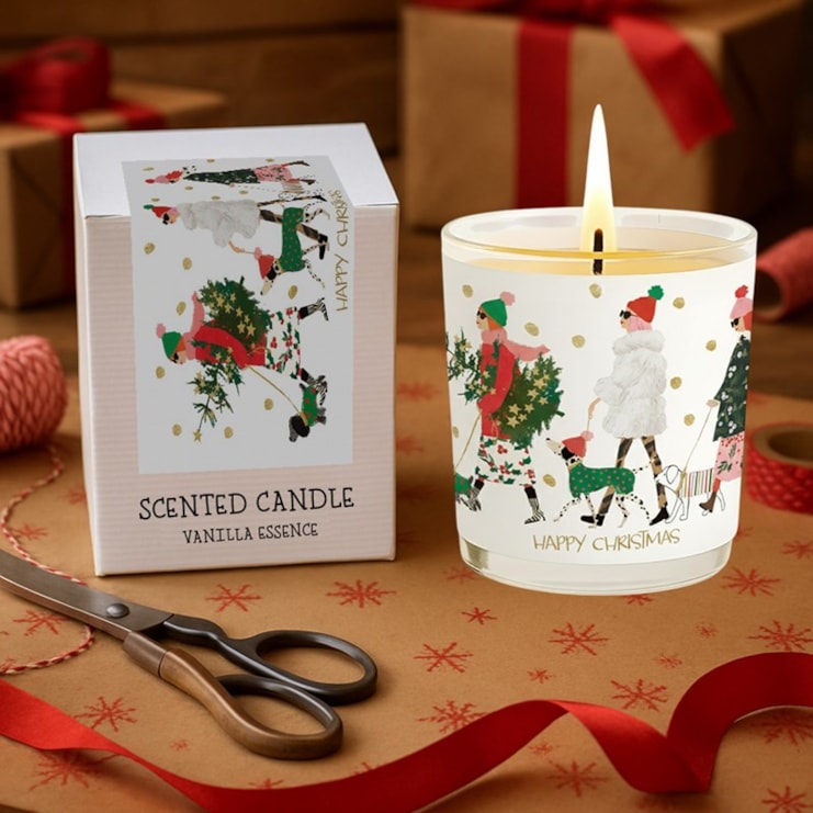 Vanilla Scented Christmas Candle - Walking The Dogs Vanilla Scented Christmas Candle - Walking The Dogs