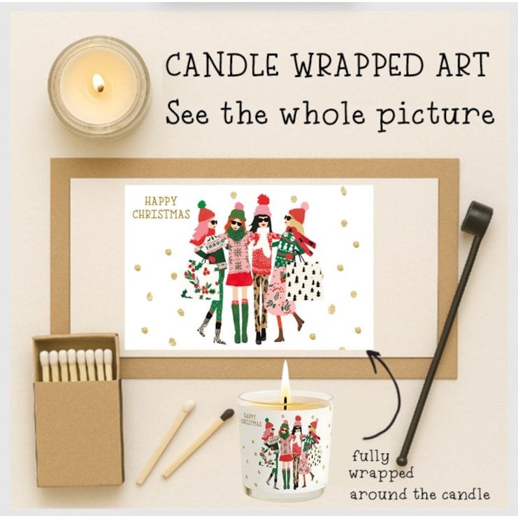 Vanilla Scented Christmas Candle - Group Of Girls