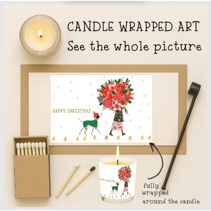 Vanilla Scented Christmas Candle - Christmas Flowers Vanilla Scented Christmas Candle - Christmas Flowers