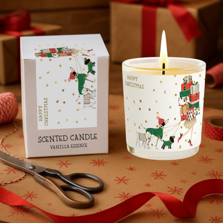 Vanilla Scented Christmas Candle - Huge Stack Of Gifts