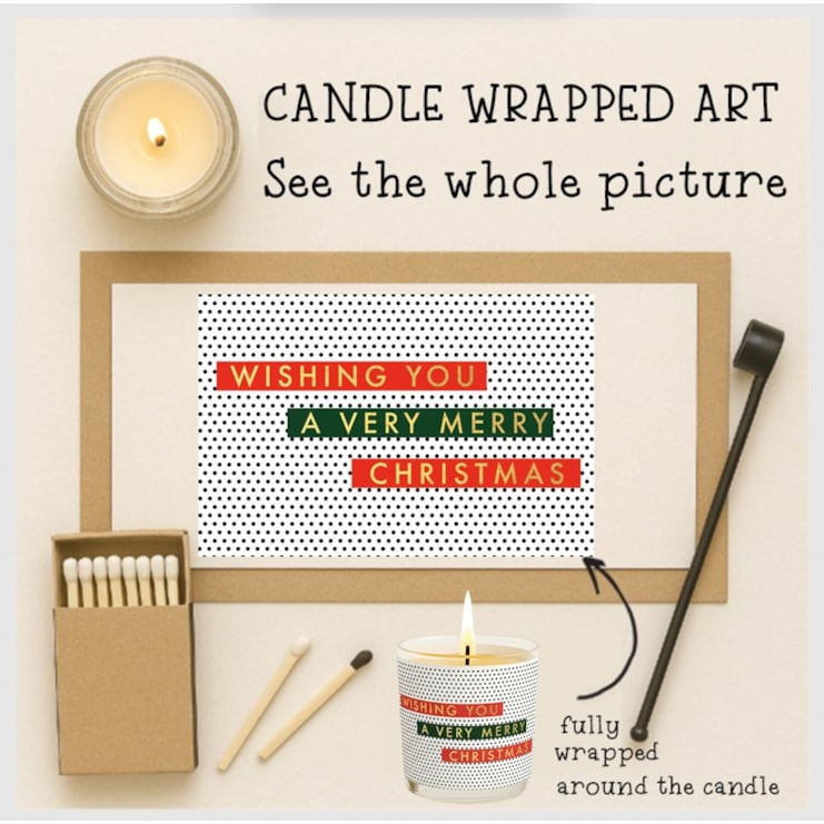 Vanilla Scented Christmas Candle - Wishing You A Very Merry Christmas