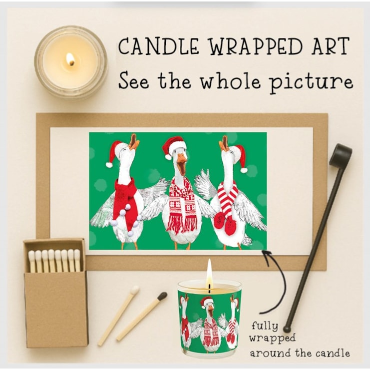 Vanilla Scented Christmas Candle - Christmas Geese