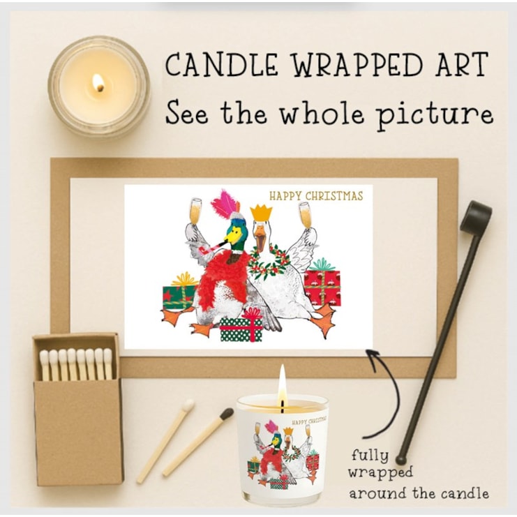 Vanilla Scented Christmas Candle - Christmas Birds