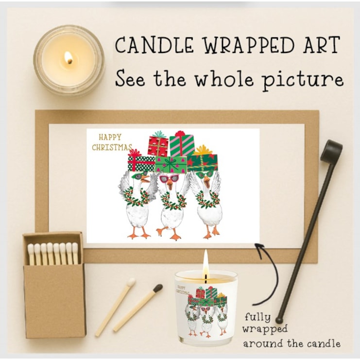 Vanilla Scented Christmas Candle - Christmas Geese Vanilla Scented Christmas Candle - Christmas Geese