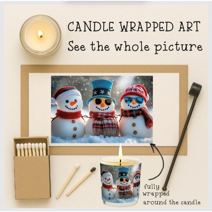 Vanilla Scented Christmas Candle - Snowmen Vanilla Scented Christmas Candle - Snowmen