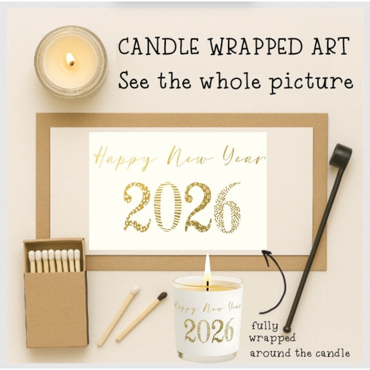 Vanilla Scented Christmas Candle - Happy New Year 2026 Vanilla Scented Christmas Candle - Happy New Year 2026