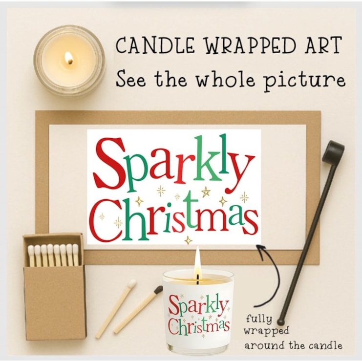 Vanilla Scented Christmas Candle - Sparkly Christmas Vanilla Scented Christmas Candle - Sparkly Christmas