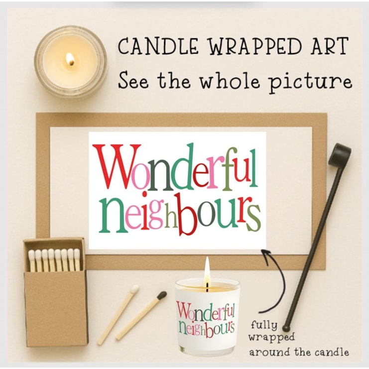 Vanilla Scented Christmas Candle - Wonderful Neighbours Vanilla Scented Christmas Candle - Wonderful Neighbours