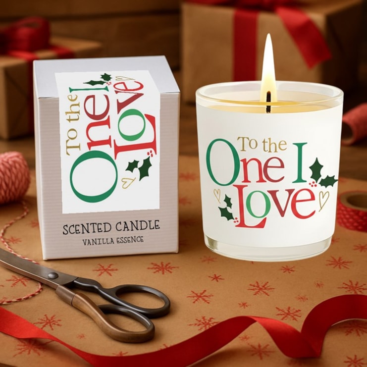 Vanilla Scented Christmas Candle - To The One I Love