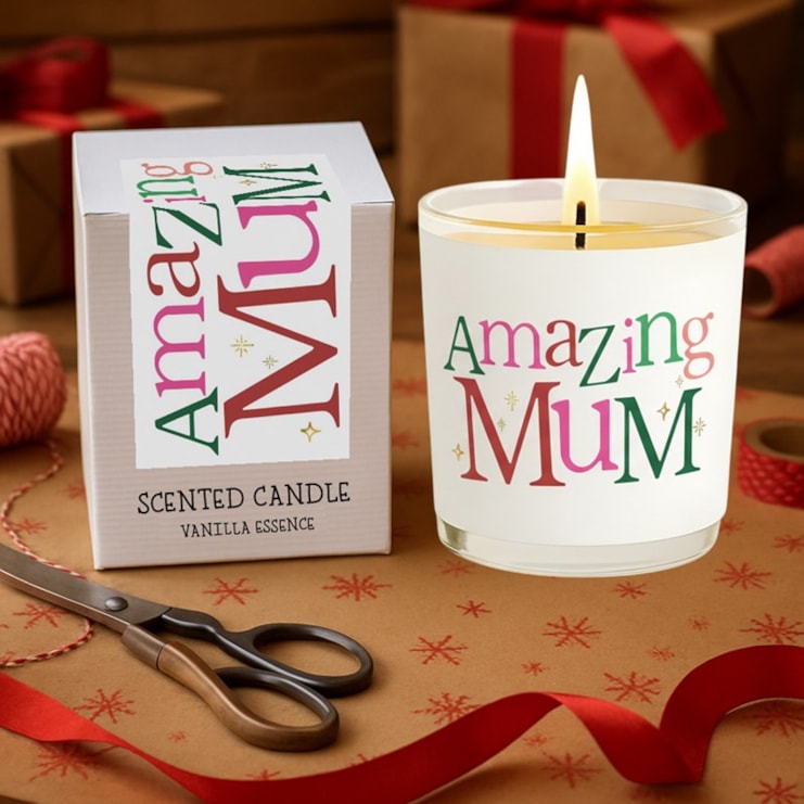 Vanilla Scented Christmas Candle - Amazing Mum
