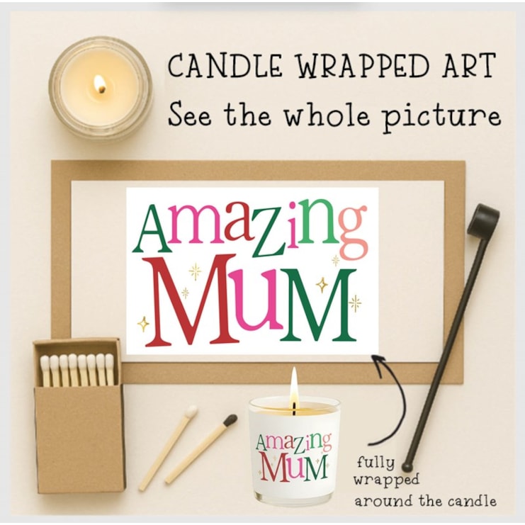 Vanilla Scented Christmas Candle - Amazing Mum Vanilla Scented Christmas Candle - Amazing Mum