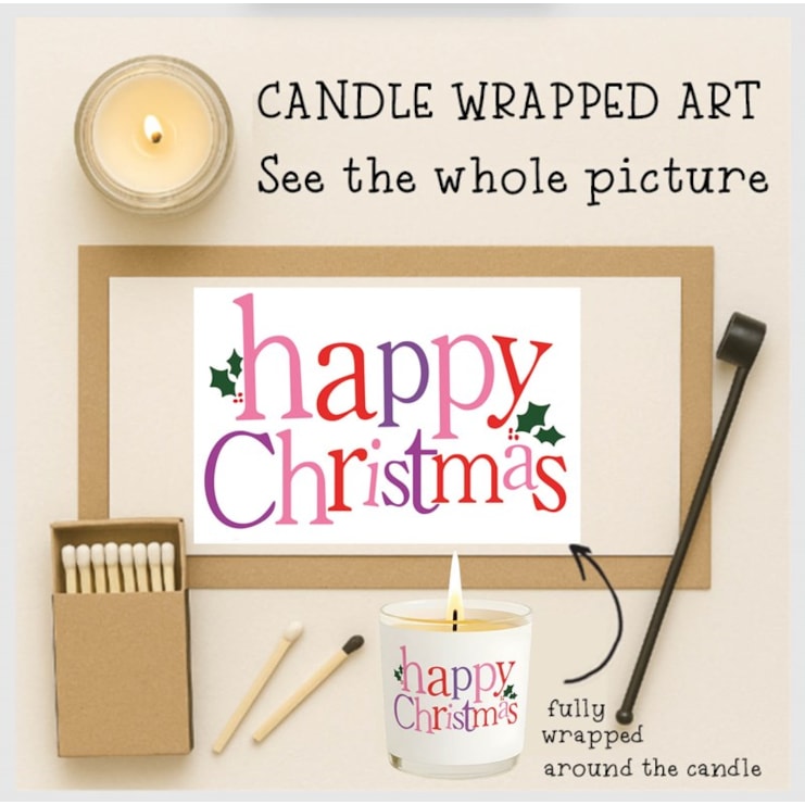 Vanilla Scented Christmas Candle - Happy Christmas Vanilla Scented Christmas Candle - Happy Christmas