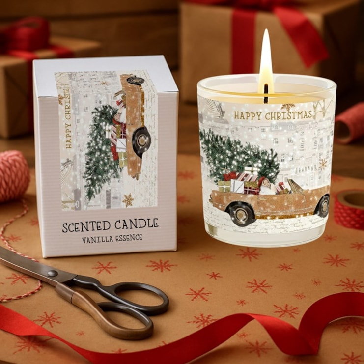 Vanilla Scented Christmas Candle - Car Full Of Gifts