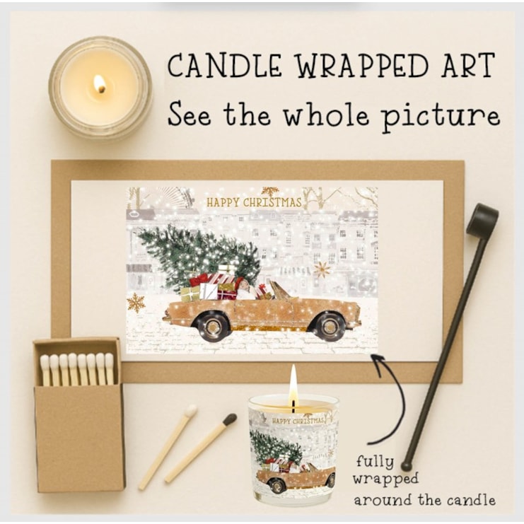 Vanilla Scented Christmas Candle - Car Full Of Gifts Vanilla Scented Christmas Candle - Car Full Of Gifts