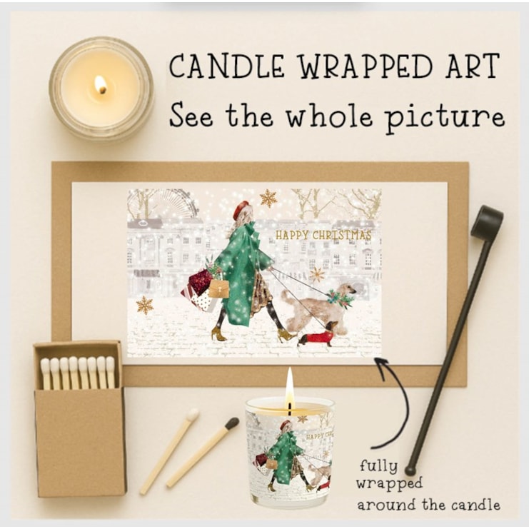 Vanilla Scented Christmas Candle - Christmas Dog Walking