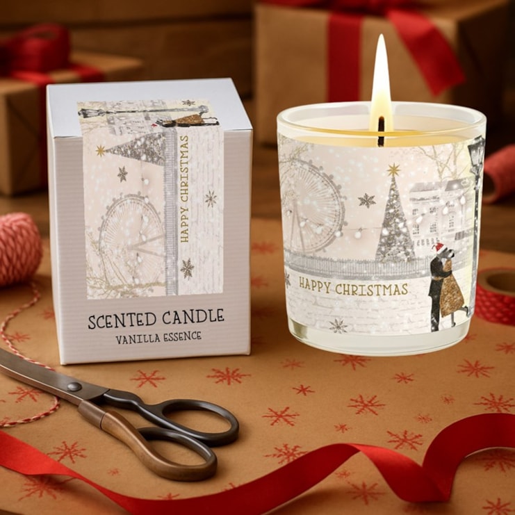 Vanilla Scented Christmas Candle - Couple In A Winter Wonderland Vanilla Scented Christmas Candle - Couple In A Winter Wonderland