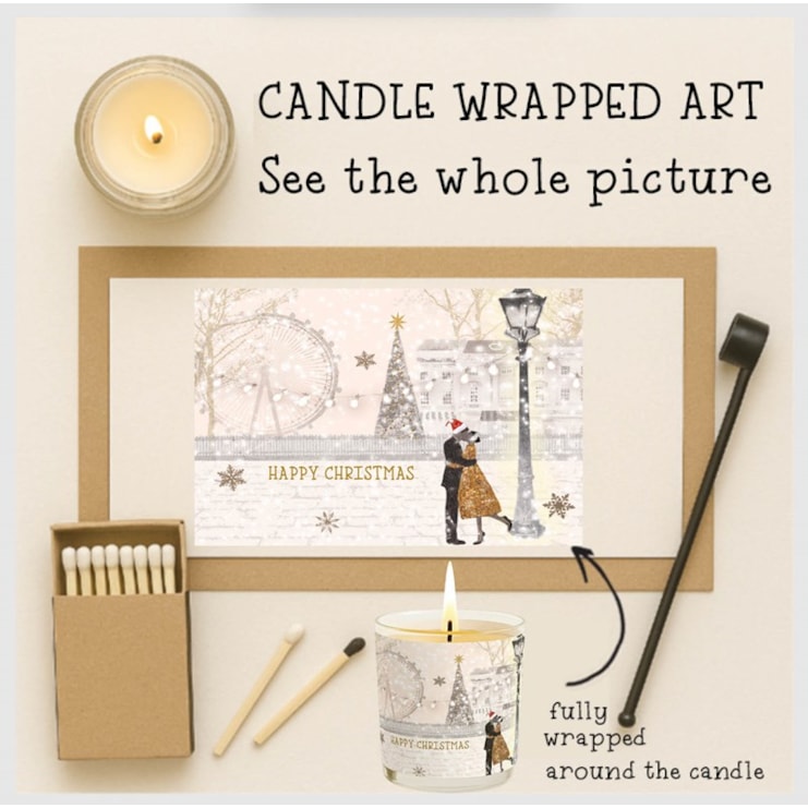 Vanilla Scented Christmas Candle - Couple In A Winter Wonderland Vanilla Scented Christmas Candle - Couple In A Winter Wonderland