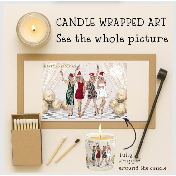 Vanilla Scented Christmas Candle - Dancing Queens