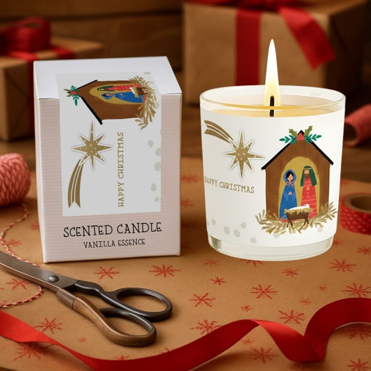 Vanilla Scented Christmas Candle - Navity Scene Vanilla Scented Christmas Candle - Navity Scene