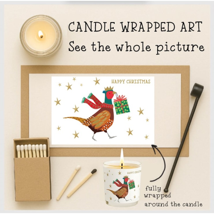 Vanilla Scented Christmas Candle - Pheasant With A Gift Vanilla Scented Christmas Candle - Pheasant With A Gift