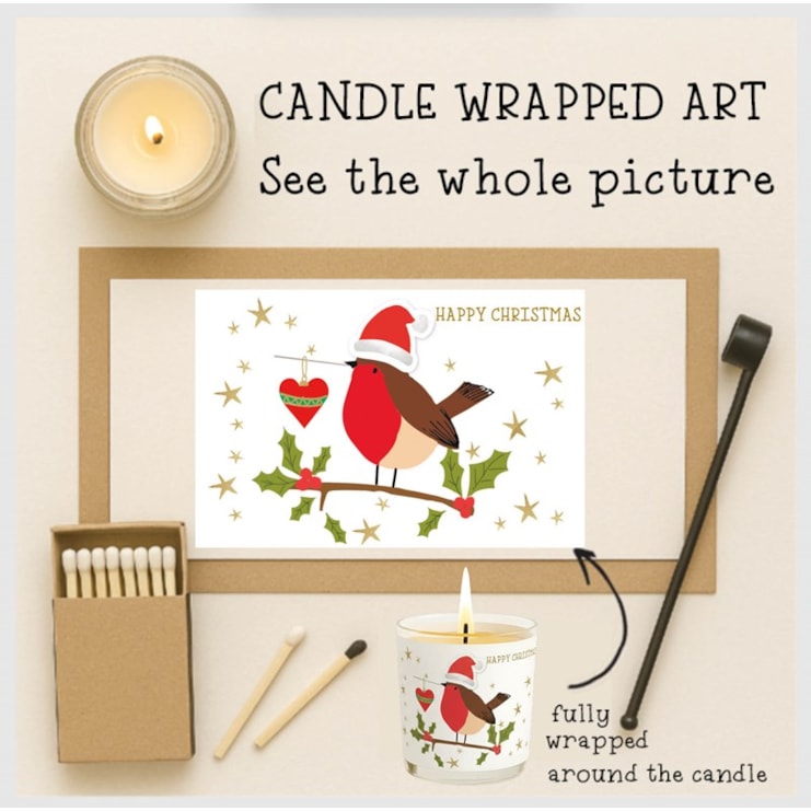 Vanilla Scented Christmas Candle - Robin On A Branch Vanilla Scented Christmas Candle - Robin On A Branch