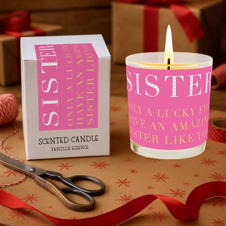 Vanilla Scented Christmas Candle - Sister Like You