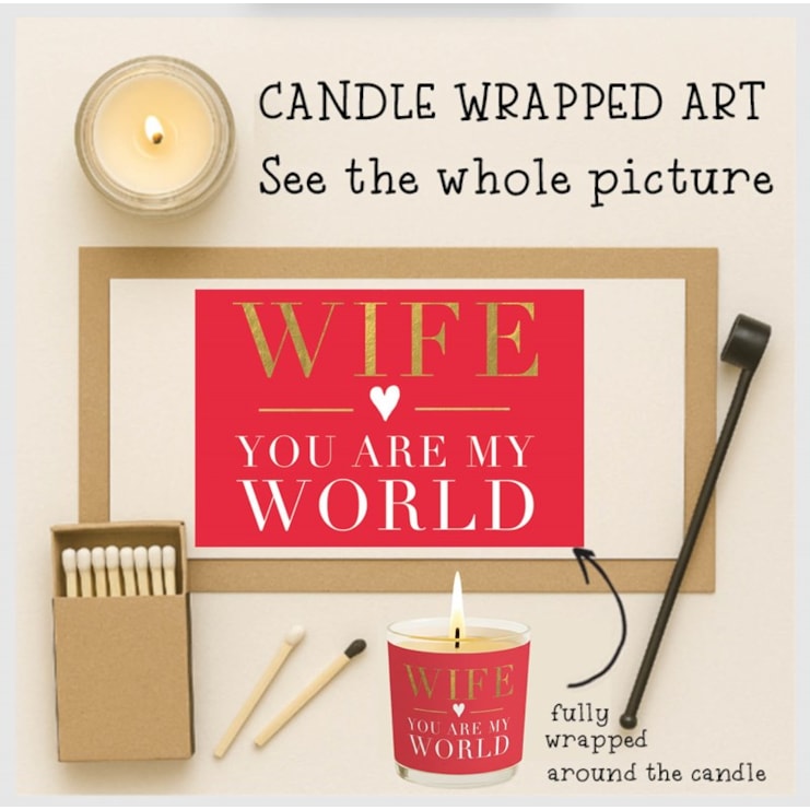 Vanilla Scented Christmas Candle - Wife You Are My World