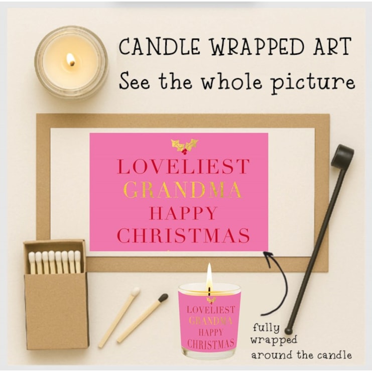Vanilla Scented Christmas Candle - Loveliest Grandma Vanilla Scented Christmas Candle - Loveliest Grandma