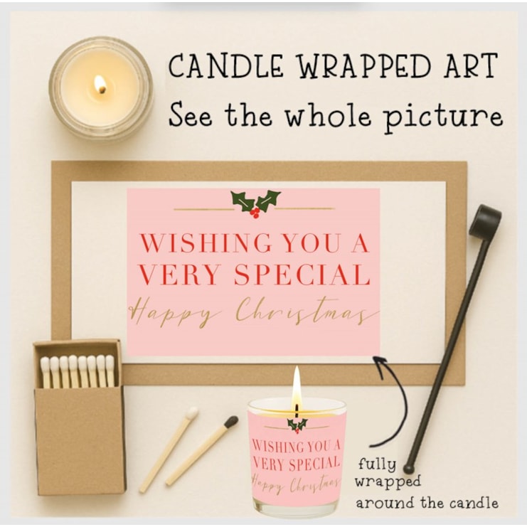Vanilla Scented Christmas Candle - Wishing You A Very Special Christmas